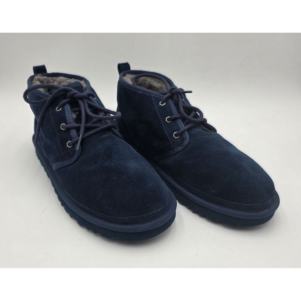 UGG Neumel Navy Blue Suede Lace Up Chukka Boots Men's 12 3236 Ankle Boots